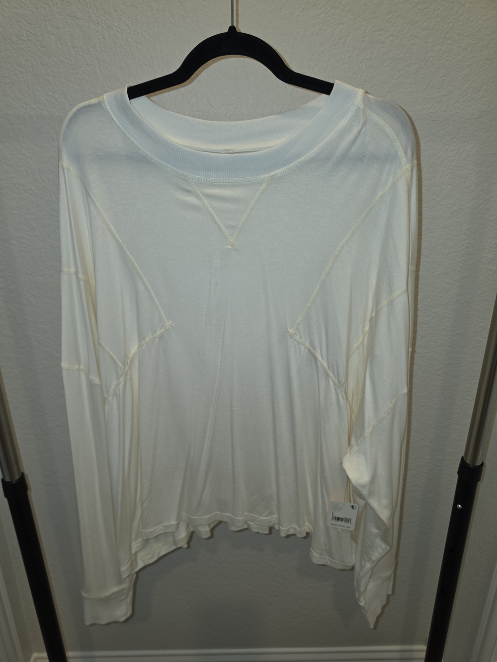 Women's White Free People Long-Sleeve Lightweight Top